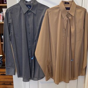 Stafford Men's Gray and Tan Dress Shirts